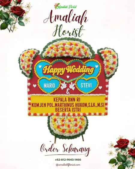 Papan Bunga Pernikahan cisewu